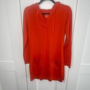 Willit Sun Protection Swim Cover Up Dress Size Small with Hood. stretchy Materia